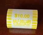 HALF DOLLAR BANK ROLL $10 FACE VALUE CIRCULATED, UNSEARCHED 20 COINS BANK SEALED