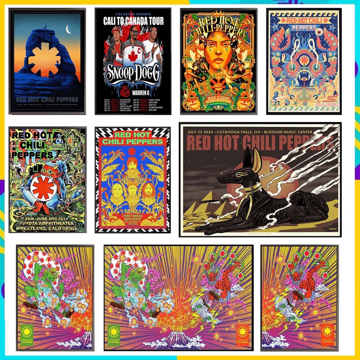 Red Hot Chili Peppers ポスター Red Hot Chili Peppers Poster Pacific Coliseum 1996 Litho