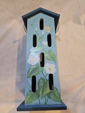 GARDENS WOOD BUTTERFLY HOUSE WITH ROOF BOTANICAL NATURE ANIMAL BIRD SHELTER TEAL
