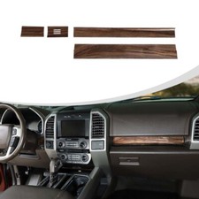 For Ford F150 2015-20 Wood Grain Interior Dashboard Bezel Panel Cover Trim Strip For Ford F150 2015-20 Wood Grain Interior Dashboard Bezel Panel Cover Trim Strip