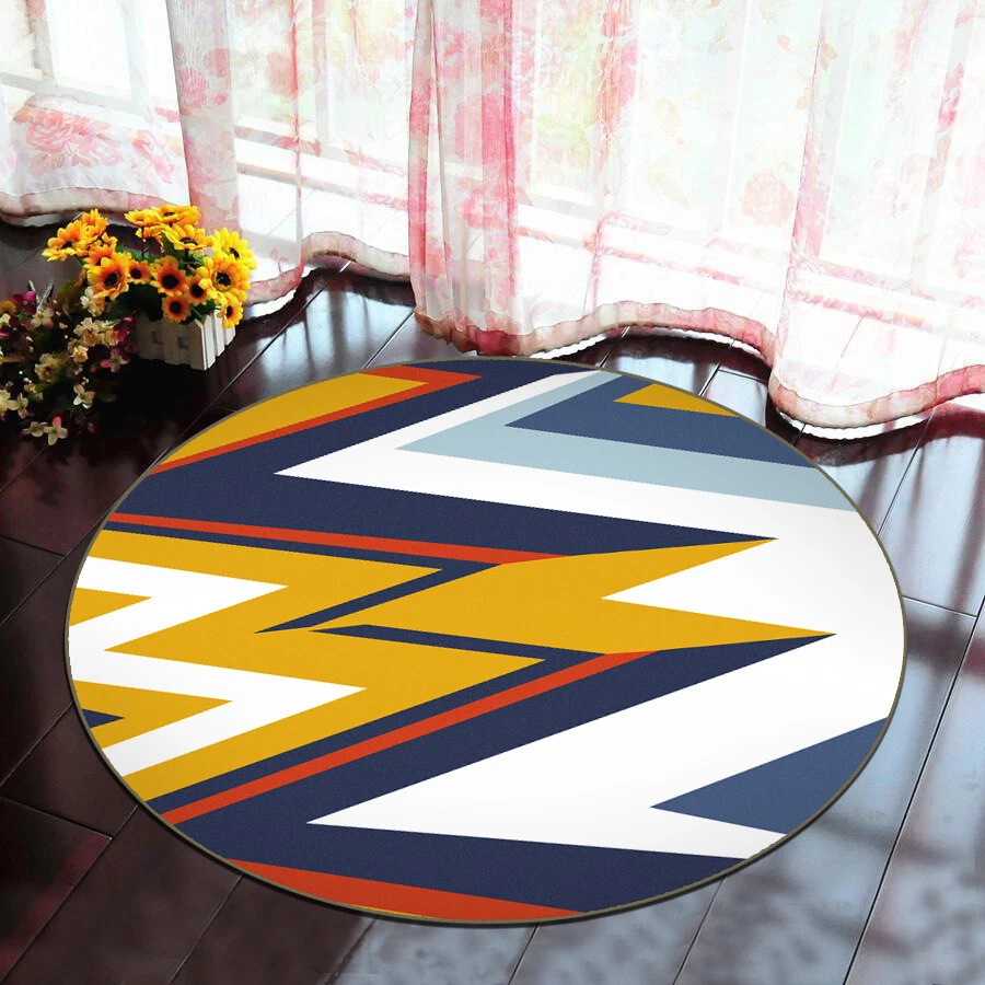 Sofa Area Rugs Entrance Floor Door Mat Round Bathmat Bedside Carpet 16/24/32inch - Image 2 of 4