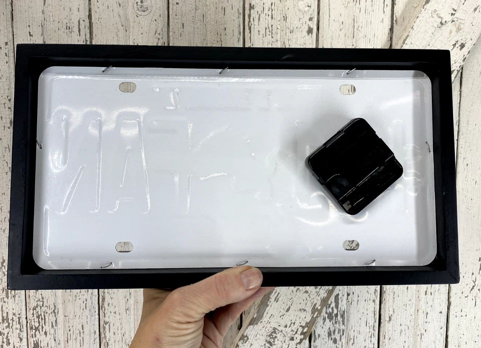 Reloj de pared con matrícula enmarcado por ventilador Detroit Lions #1 Foto 3 de 4