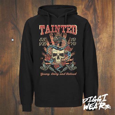 TAINTED TATTOO YOUNG DIRTY AND TATTOOED 1979 | VERDORBEN PUNK INKED HOODIE S-5XL