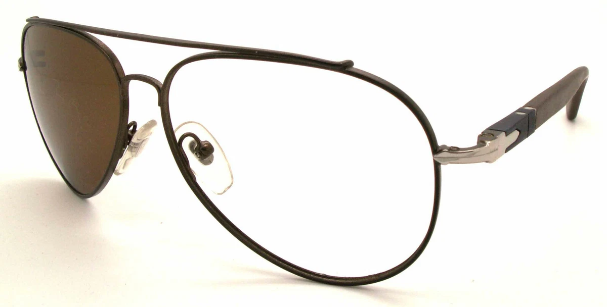 NEW PERSOL 2424 1020 57 SUNGLASSES POLARIZED BROWN GLASS LENS size