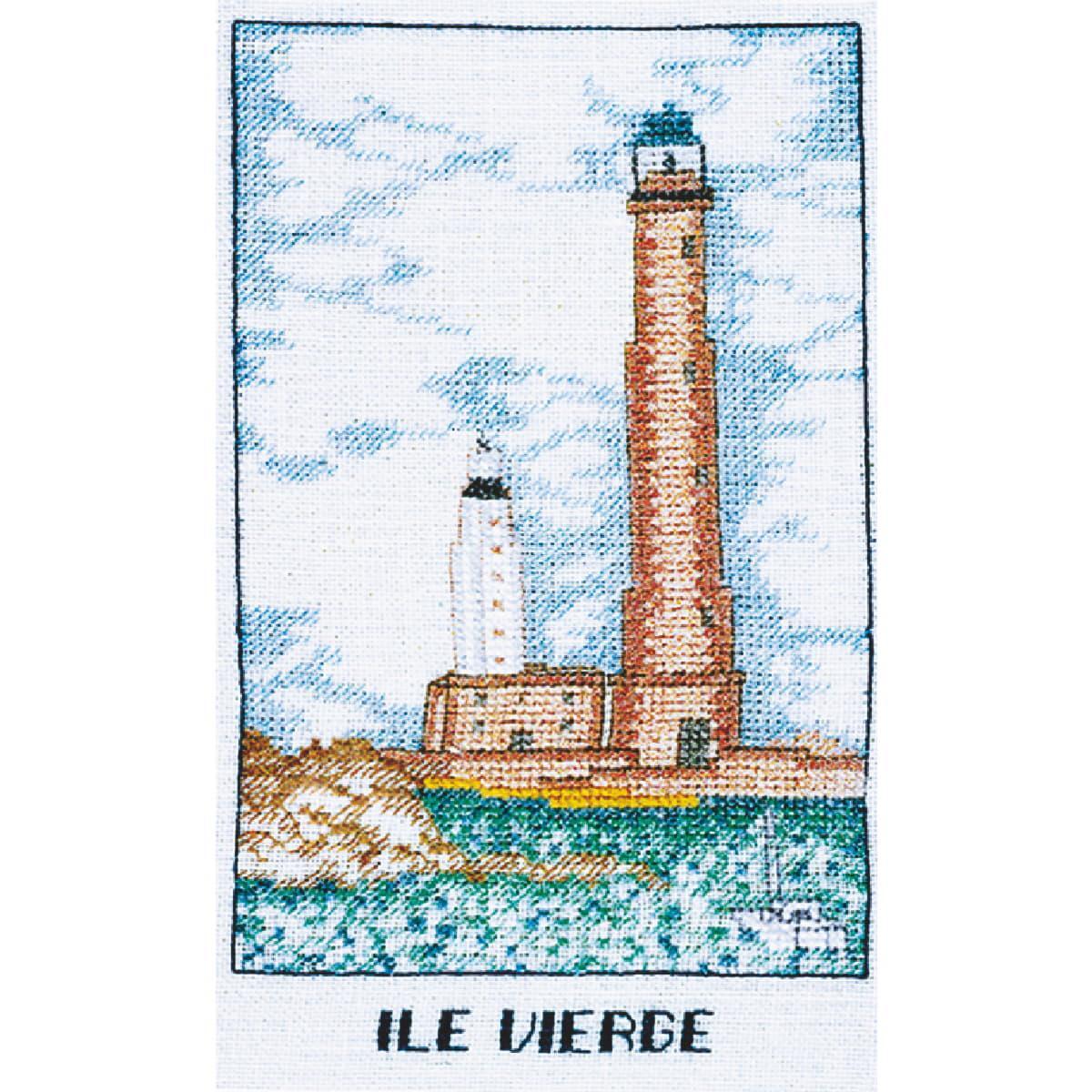 Le Bonheur des Dames counted cross stitch kit ""Virgin Island's Lighthouse"", 10,5