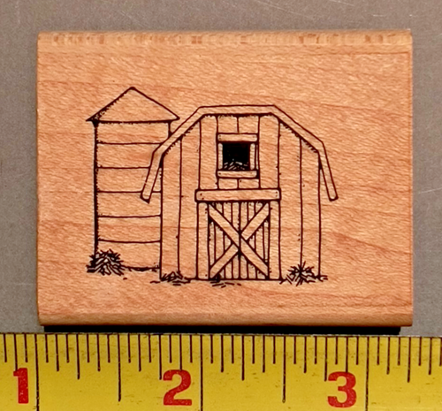 SHEEP FARM LOVE 3 Stamps Wood/Foam barn silo animals hearts ewe lamb country - Picture 2 of 7
