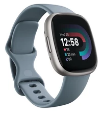 Fitbit Versa 4 Advanced Health Fitness Tracker, Waterfall Blue, New Open Box