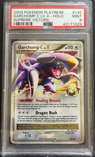 POKEMON GARCHOMP C LV.X HOLO 145/147 PLATINUM SUPREME VICTORS 2009 PSA 9