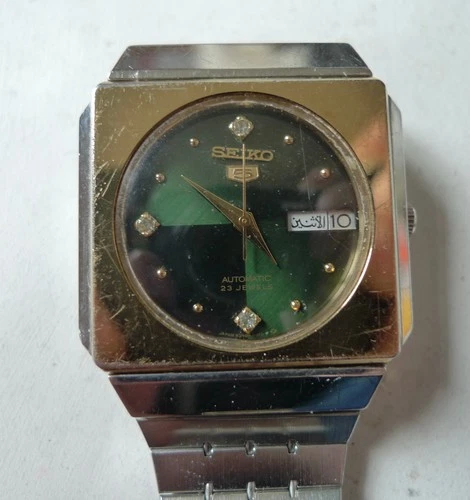 Vintage SEIKO 5 Automatic Watch 23 Jewels Japan 6349 6050 411860 WORKING