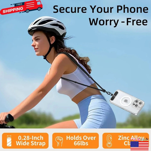 Universal Cell Phone Carrying Lanyard Leash Lanyard Crossbody Neck Strap - Picture 2 of 14