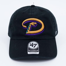 47 Brand Arizona Diamondbacks Black Cleanup Adjustable MLB Baseball Cap NWT