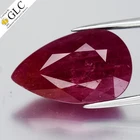 ?GLC CERTIFIED Big 11.41ct Pear Natural Purplish Red Ruby - Unheated Malawi Gem