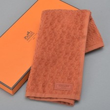 Hermes Carre Cotton Hand Towel Orange 32x32cm...