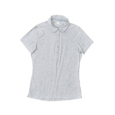 Under Armour Women's Size S Polo Short Sleeve Gray Solid Polyester Collared