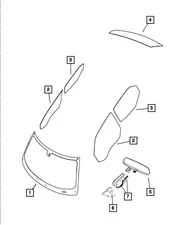 Genuine Mopar Inside Rear View Mirror 57010393AC