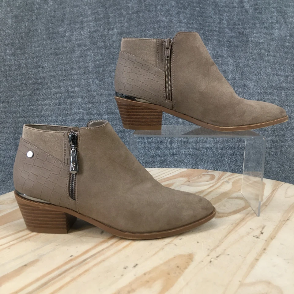 Botas Simply Vera Vera Wang para mujer 7M Danna tacón botín marrón imitación cuero Foto 2 de 4