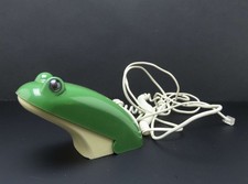 Vintage Frog Corded Telephone Green Beige Redial Music Landline