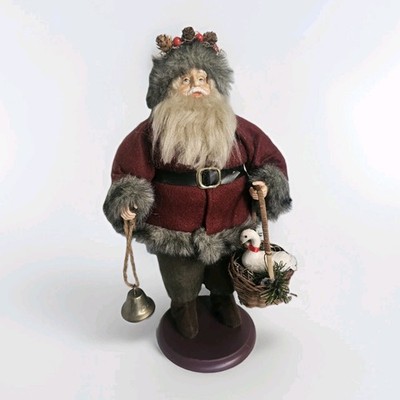 16'' Standing Realistic Santa W/ Goose In Basket