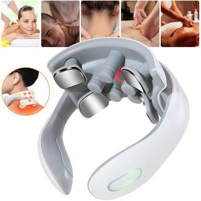 Nackenmassagegerät Elektrisches Massagegerät 4 Kopf Puls Massage Heizfunktion