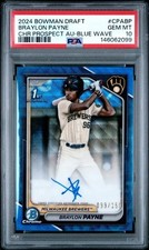 2024 Bowman Draft Braylon Payne Auto Blue Wave Refractor /150🔥PSA 10🔥LOW POP🔥