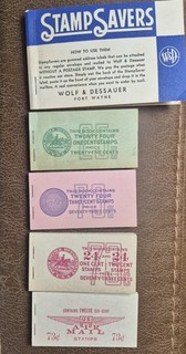 US STAMPS BOOKLETS Lot of 5 Books a couple Are Only Partially Full 1c & Airmail