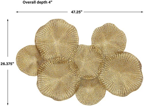 Uttermost 04335 Ripley 47" x 31" Frameless Decorative Panel - Gold - Picture 5 of 5