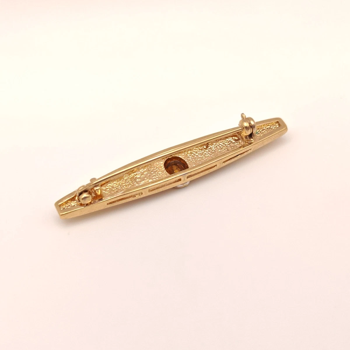 ⭐ Pierre Lang Brosche Anstecknadel Stecker Pin Anhänger Perle Stein Gold 053 ⭐