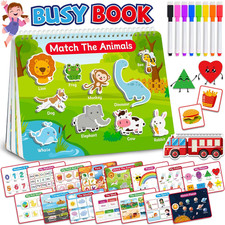 Montessori Busy Book for Toddlers 3-5, Preschool Learning Activities, Tracing Ac