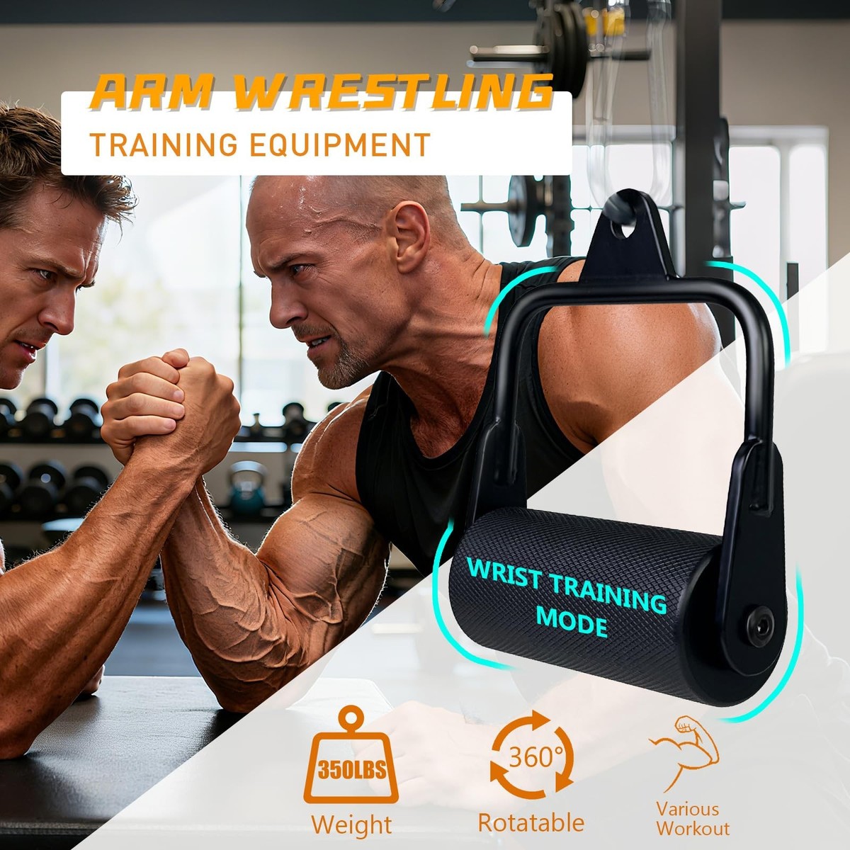 Maniglie Da Lotta Per Braccio – Attacco Per Lat Pulldown, Impugnatura 4 In 1, Acciaio