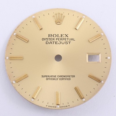 Rolex Mens Datejust 36mm Champagne Stick Dial T Swiss Made T 16013-16233 #c17