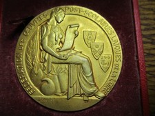 MEDAILLE FEDERATIONS DES OEUVRES POST-SCOLAIRES LAIQUES DE LA LOIRE. F.BOUILLOT.