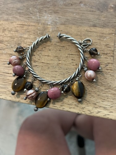 Carolyn Pollack Sterling Cuff Bracelet With Charms