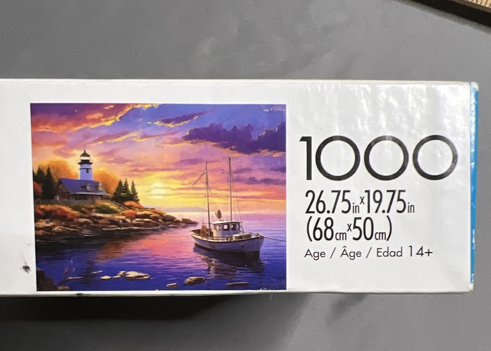 Rompecabezas Buffalo Games Marina at Sunset 1000 piezas NUEVO sellado Foto 4 de 4