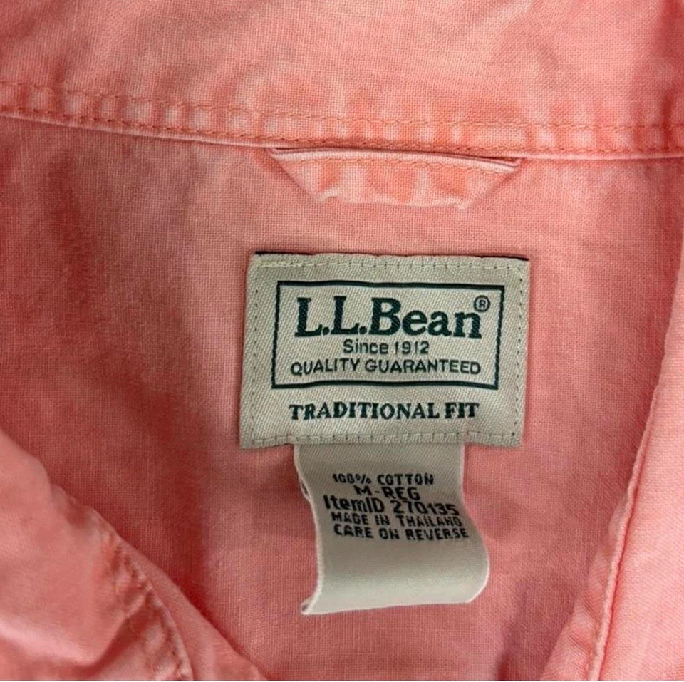 Vintage LL Bean Traditional Fit Safari Shirt Mens M Cargo Short Sleeve Button Up - Image 3 of 4