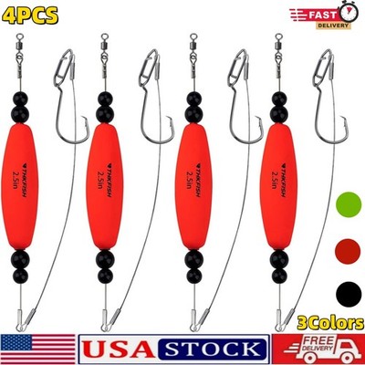 4PCS 2.5in/3in Catfish Float Rigs Catfish Rattling Line Float for Santee Hooks