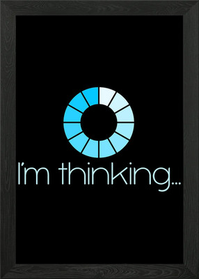 I am thinking Gerahmtes Wandbild Poster Leinwanddruck Bild