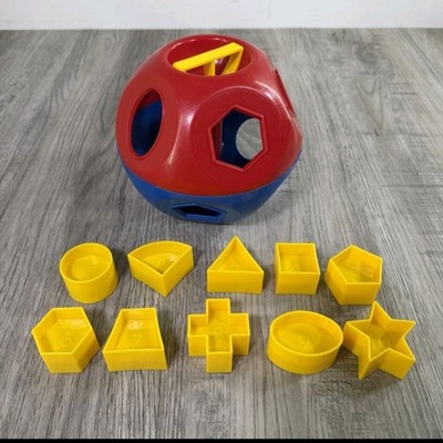 Tupperware Tuppertoys Classic SHAPE-O-BALL Toy Shape Sorter Complete 10 Shapes