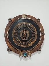 EVA KOLOSVARY-STUPLER Assemblage Art Piece Wall Hanging On Wood