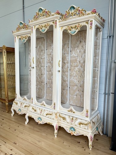 Énorme vitrine Louis français vitrine rétro baroque vitrine décoration maison - Photo 3/8