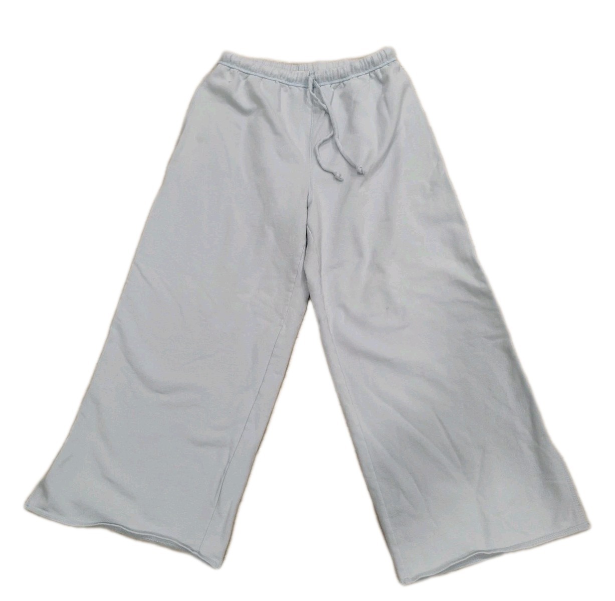 Boho Basic Thread Wide Leg Capris Light Blue  Siz… - image 1