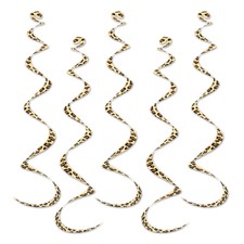 Beistle Printed Leopard Print Whirls - Jungle  Party Supply  Decoration