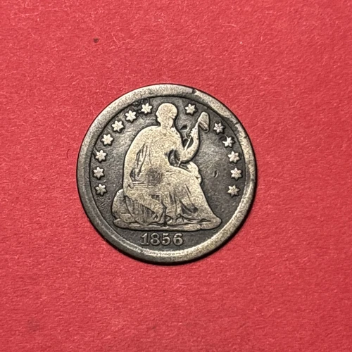 (1) Beautiful Toned Antique 1856-P Seated Liberty Half Dime VG-VERY GOOD