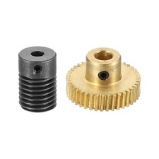 Worm Gear Set 0.5 Module 1:40 Reduction Rate(Gear-5mm Bore, Rod 4mm Bore)