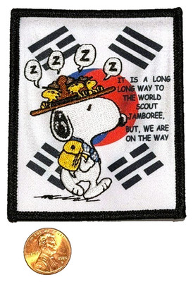 BOY SCOUT BSA WORLD JAMBOREE 2023 KOREA 2026 RARE PRIVATE PATCH SNOOPY WOODSTOCK