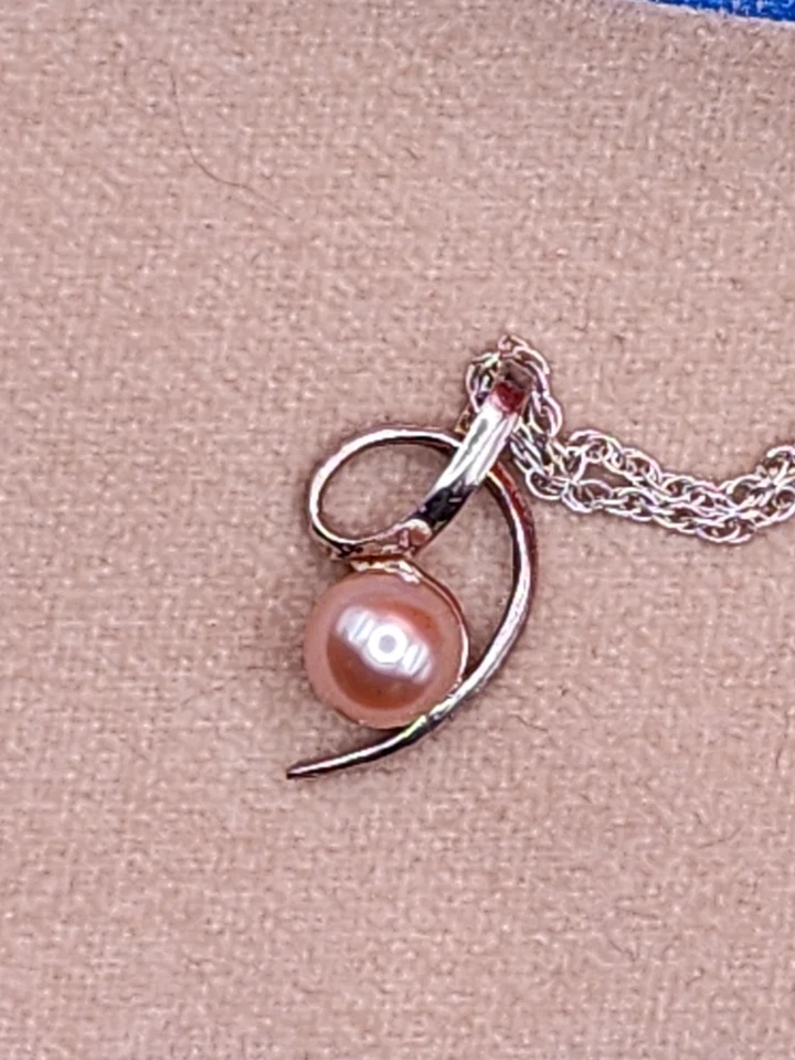 Colar corrente pingente pérola água doce prata esterlina 925 Vantel - Imagem 2 de 4