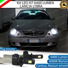 KIT LED H7 CANBUS LANCIA LYBRA 6000K 6400 LUMEN XENON NO ERROR ANABBAGLIANTE