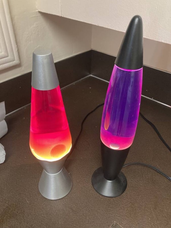 2 lava lamps decor lightingg