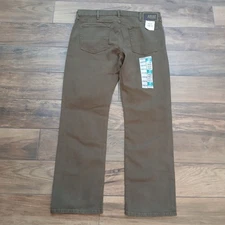 ARIAT Jeans Mens 38x30 Peat Brown Denim M7 Slim Fit Straight Leg Stretch Rodeo