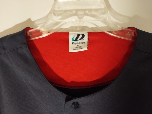 Cleveland Indians Dynasty Jersey Blue Button Up Size XL (40-42) - Picture 5 of 6