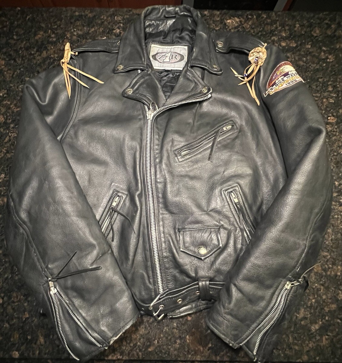 Vintage Harley Davidson 90's Men's Leather Motorcycle Jacket Size
